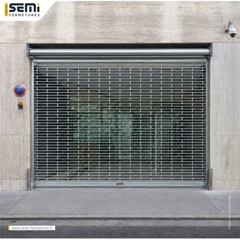 Semi Fermetures – Grille métallique à tubes droits – motorisation tubulaire SIMU T835 – Bijoutier – L6000 – H3500 (1/4)