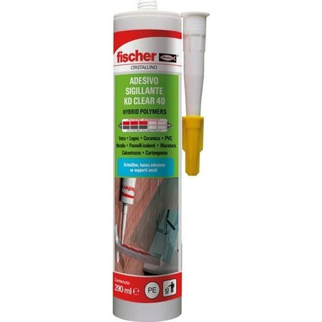 Adesivo Sigillante KD CLEAR 40 Fischer Cristallino