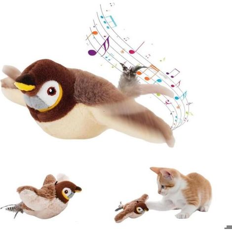 Jouet électrique pour chat - Jouet interactif volant pour chat d'intérieur - Jouet pour oiseau volant pour chat - Moineau à chat (1/5)