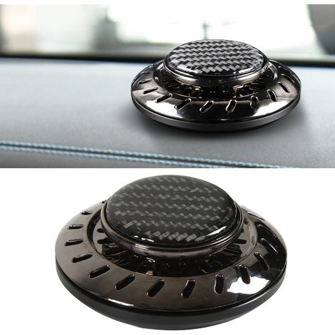 Porte-parfum de voiture en forme d'OVNI, accessoire de décoration intérieure en fibre de carbone pour l'aromathérapie, diffuseur d'huiles essentielles flottant, noir (1/5)