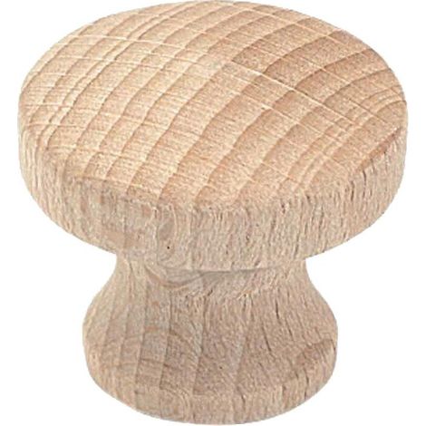 Bouton hêtre diamètre 30 mm moderne bois brut - CADAP
