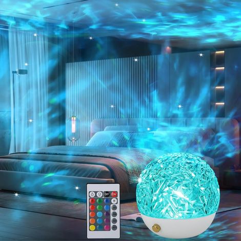 Sternenhimmel-Projektor, 16 Farben, LED-Wellenlampe, Galaxie-Projektor zum Dekorieren, mit Fernbedienung, Lampe für Schlafzimmer und Deckenprojektor, Geschenk [Energieklasse A] (1/5)