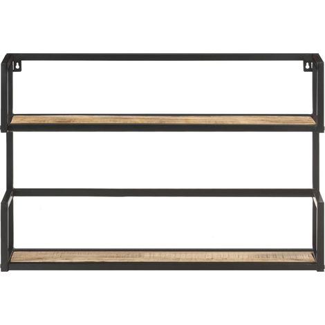 Maison Exclusive - Wandregal 60x20x60 cm Raues Mangoholz (1/5)