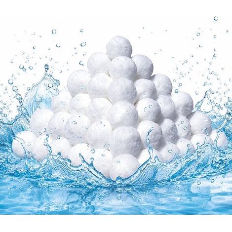 Billes filtrantes de luxe pour piscine - 700 g - Billes filtrantes durables pour filtres de piscine - Remplacement pour filtre à sable (1/5)