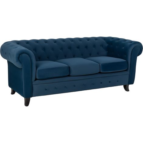 Sofá azul marino 199x82x76h cm (1/5)