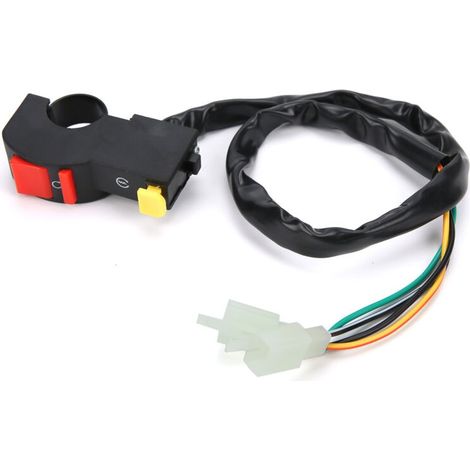 Motorcycle Kill Stop Button Interrupteur Moideau A allumage sur le démarreur off pour 50 cm3 / 110cc / 125 cm3 (1/5)
