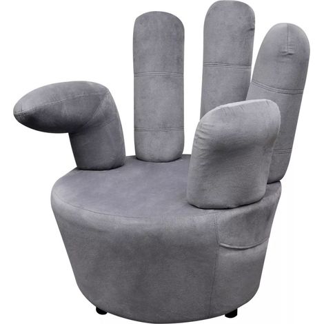 Sillón sillón butaca sillón club sofá salón moldeado a mano terciopelo gris 1102068/3