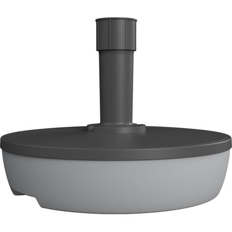 Pied de parasol rond en plastique à remplir 20 L  gris foncé/béton - EDA