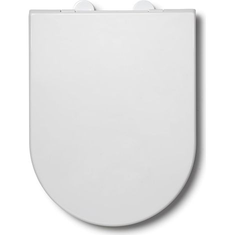 Croydex Ascona D Shaped Soft Close Toilet Seat with Quick Release Button (1/5)
