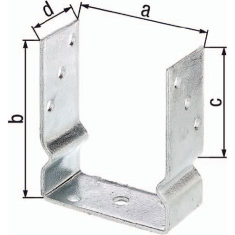 Supporto per pali U ETA-10/0210 71x150x100x60mm TZN per installazione