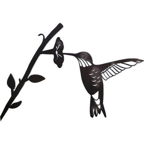 Art Mural en Métal Oiseaux, Décoration Murale Oiseau en Métal Noir, Deco Murale Metal Moderne Oiseaux Et Branches Design pour Decoration Chambre Salon (1/5)