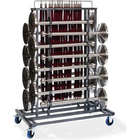 Chariot de transport Elegance - pour 16 potelets et cordes - Feros (1/2)