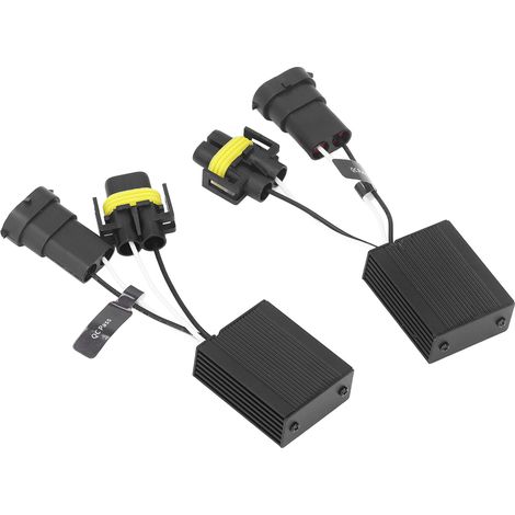 Décodeur LED (lot de 2) avec résistance LED, boîtier en aluminium anti-interférences, pour tableau de bord. Supprime les messages d'erreur. (1/5)