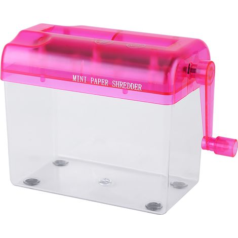 Coupe-papier manuel mini A6 portable déchiqueteuse pour bureau maison école (rose) (1/3)
