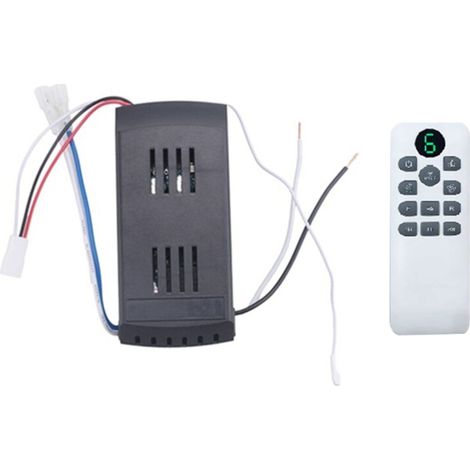 Kit Télécommande Ventilateur Plafond 6 Vitesses Synchronisation 50W Remplacement Ventilateurs Éclairages CC (1/4)