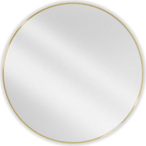 Mexen Loft specchio da bagno rotondo 100 cm, cornice dorata - 9850-100-100-000-50 (1/5)