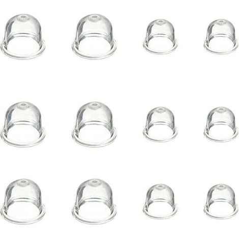 12 Pièces Carburateur Amorce Pompe Ampoule - 19 mm et 22 mm - Poire Pompe Amorcage - Accessoires de Carburateur pour Debroussailleuse Tronçonneuse Souffleur Tondeuse (1/4)