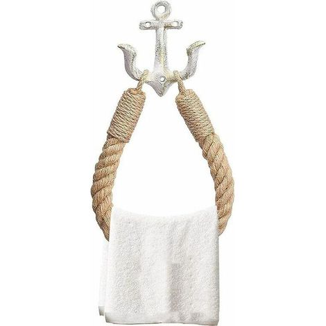 Green Mobility-Porte Serviette Salle De Bain Tissé À La Main, Porte Serviette Murale, PorteServiettes En Corde De Chanvre Peut Également Être Utilisé Pour Le Porte Papier Toilette, Les Embrasses De Ri (1/4)