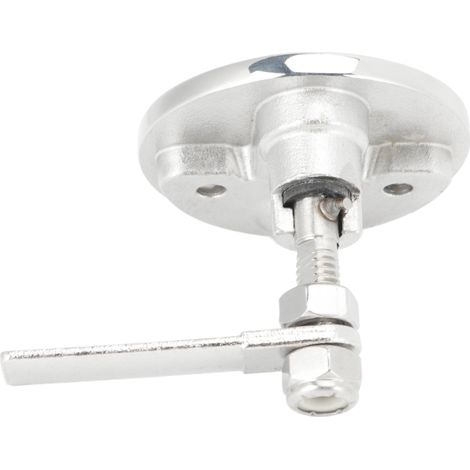 Loquet de trappe de bateau avec plaque arrière, 62 mm, acier inoxydable 316 argenté, verrouillage à came encastré pour usage marin (1/5)