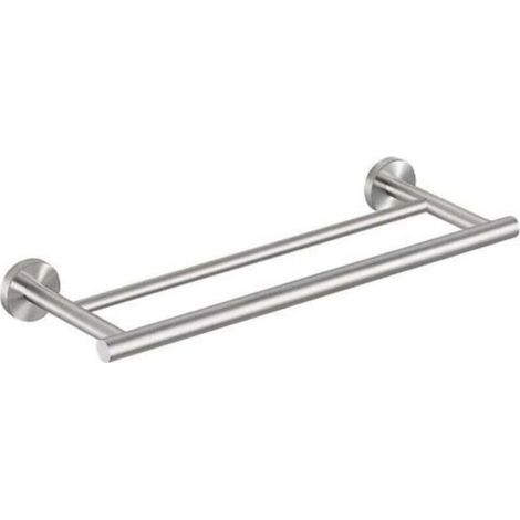 Double wall-mounted towel rack, 40cm bathroom towel hook, brushed Sus304 stainless steel --