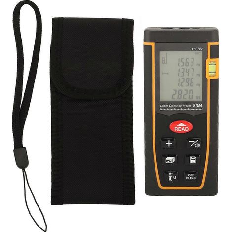 Handlaser-Entfernungsmesser 630–670 nm, hochpräzises Infrarot-Messgerät, 80 m