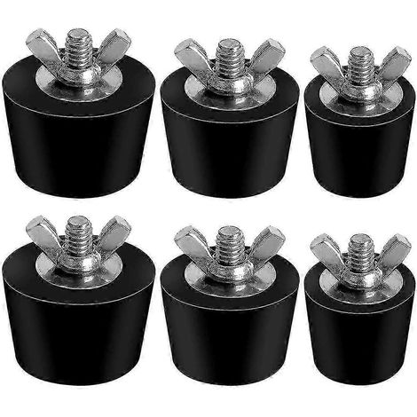 Lot de 6 bouchons d'hivernage de piscine de 3 tailles différentes pour trous de piscine, bouchons d'expansion pour skimmer de piscine hors sol, édition noire 0118 (1/5)