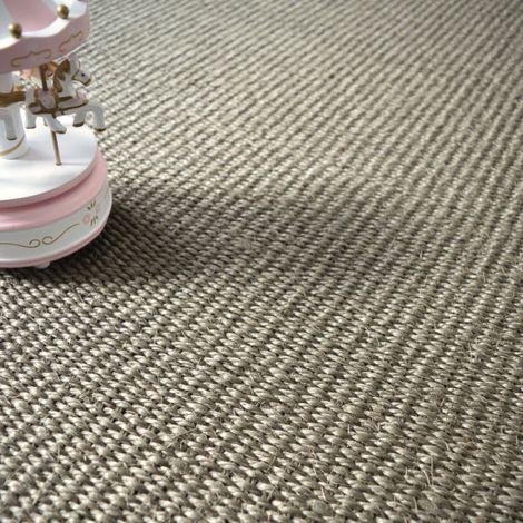 Décoweb – Moquette de sol en rouleau sisal 4m – Tressé bouclé plat 100% naturel – Antistatique et dossier latex antidérapant – Classe COV A+ (1/5)