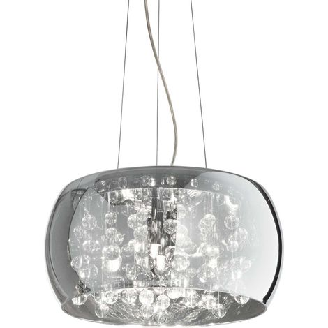 Sospensione Moderna Audi-80 Metallo Fumè 5 Luci G9 3W 3000K Luce Calda (1/2)