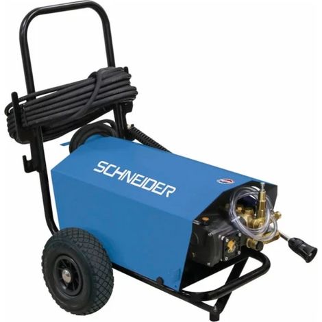 Schneider – Nettoyeur haute pression électrique 160 bar – Puissance 2,2 kW – Débit max 540 l/h – Longueur tuyau 20 m – Pour chantiers humides (1/3)