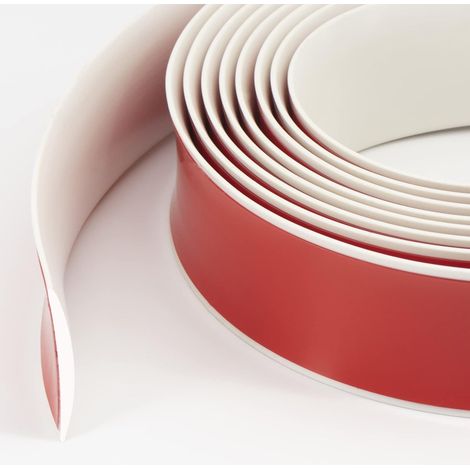 Profilé de transition imperméable et autocollant en vinyle, blanc, 5 cm de large, rail de transition en vinyle, bande de recouvrement non perforée, seuil de porte à coller, 1 m (1/5)