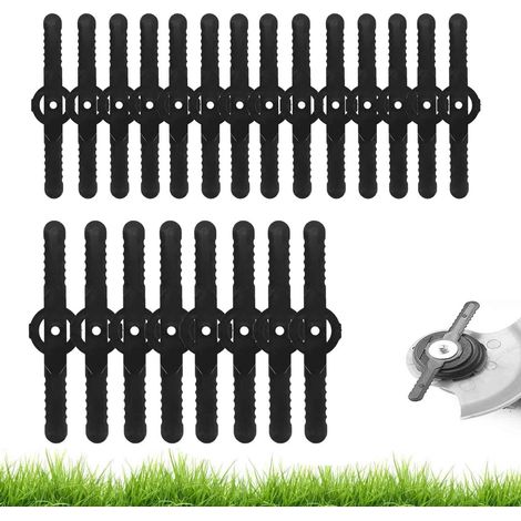 Lot de 60 lames de rechange de 5 mm pour coupe-bordures électriques et tondeuses à gazon (accessoires noirs). (1/5)