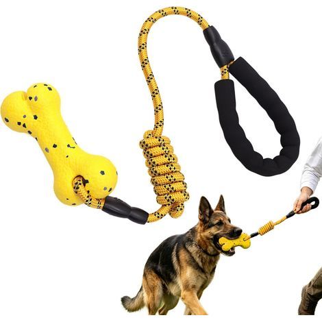 Corde à Jouer pour Chien - avec Poignée Jeux de Mastication et Nettoyage Dentaire Corde Solide pour Chien de Petite Moyenne Grande Taille pour Petite, Moyenne, Grande Race, Stimulation, Occuper le (1/5)