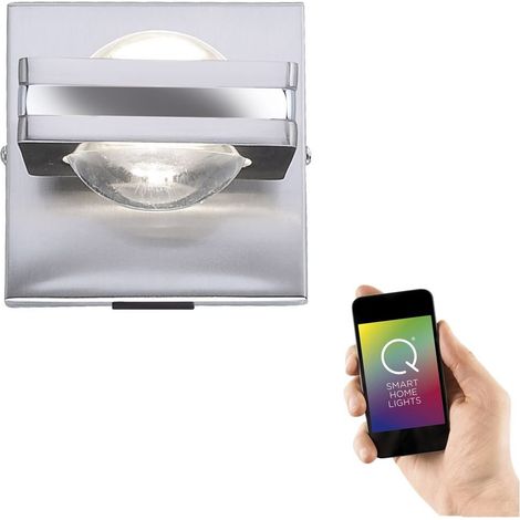 Paul Neuhaus Q-Fisheye Up & Down Wandleuchte Stahl 2x 3,5W LED RGB, 3000K Dimmbar (1/5)