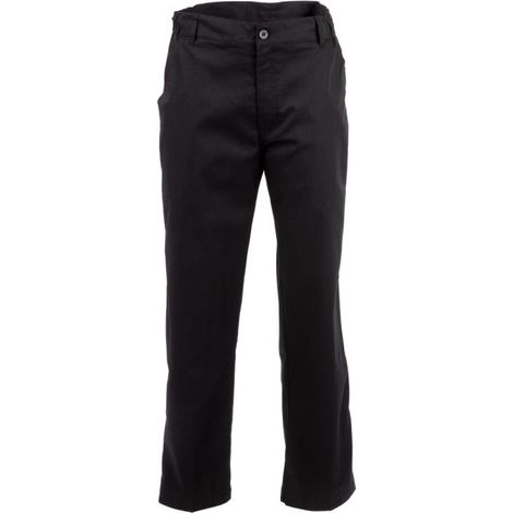 Pantalon de cuisine mixte Chef Works Professionnel chevrons noirs S