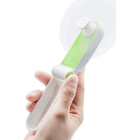 Ventilateur portatif rechargeable, pliable et silencieux pour la maison, le bureau, les voyages et l'extérieur (vert) (1/5)