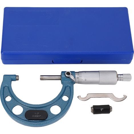 Micromètre à Diamètre Extérieur à Embouts Carbure de Tungstène pour Longueur Diamètre Épaisseur 1-2 Pouces Intervalle 0.0001 Inch (1/5)