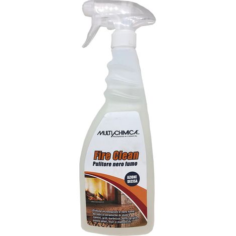 Pulitore nero fumo vetro camino stufa 750 ml - Multichimica Fire Clean (1/4)