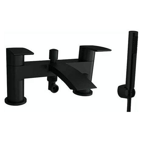 Portobello Bath Shower Mixer Matt Black (1/2)