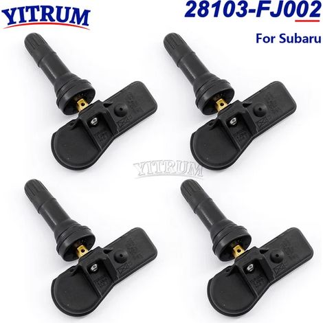 (4 pièces) 28103-FJ002 Capteurs de pression des pneus pour véhicules, compatibles avec Subaru C-Concept Tribeca, Impreza, Trezia, Justy, Legacy, Levorg, Outback, WRX XV 433 MHz (1/5)