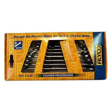 JUEGO 8 LLAVES FIJAS 6X7-20X22 C/CARTON