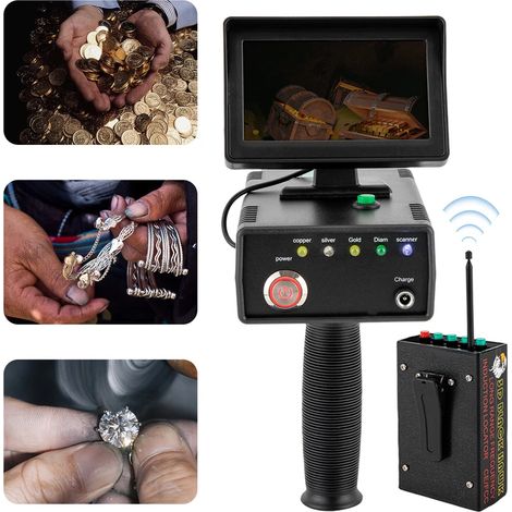 Senderpick – Détecteur de métaux portatif LCD – Détection or, argent, cuivre, diamant jusqu'à 1200m – Écran LED – Batterie lithium 2000mAh incluse