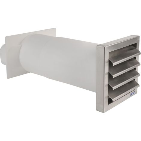 OPTIMAIRO Mauerkasten 222 x 89/NW 150 Kunststoff weiß/Edelstahl (1/4)