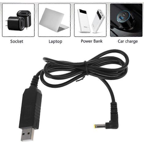 Câble d'alimentation USB 5V vers 12V 4,0x1,7mm pour lampe de table, routeur et haut-parleurs (1/4)