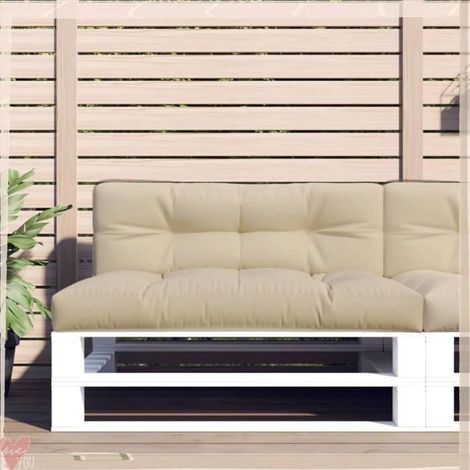 360626 Coussin de palette beige 120x40x12 cm tissu (1/5)