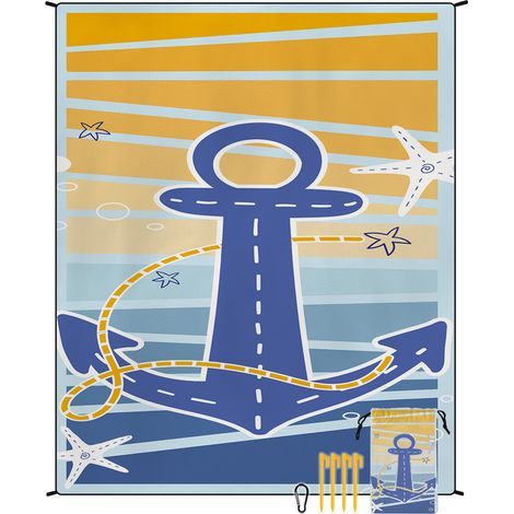 Strandmatte aus Mikrofaser im Bohème-Stil, schnelltrocknend, wasser- und feuchtigkeitsabweisend, ideal für Picknicks und Camping. Strandmatte 3 (1/4)