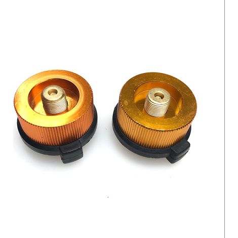 Lntyq Adaptateur de bouteille de gaz de camping 2pcs adaptateur de conversion de gaz adaptateur de tête connecteur de buse adaptateur de vanne de retour de gaz pour réservoir de butane vissé à 38  2