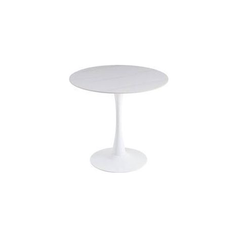 TAVOLO MIMOSA D 80 BIANCO/MARMO BIANCO