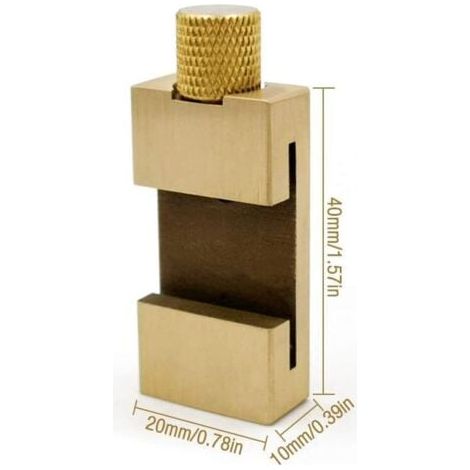 Positionierungslineal aus Edelstahl, Ruler Werkzeug Messing Stahl Lineal Block, Linealanschlag, Markierungslineal 30 cm, Markierungswerkzeug, für Arbei (1/5)