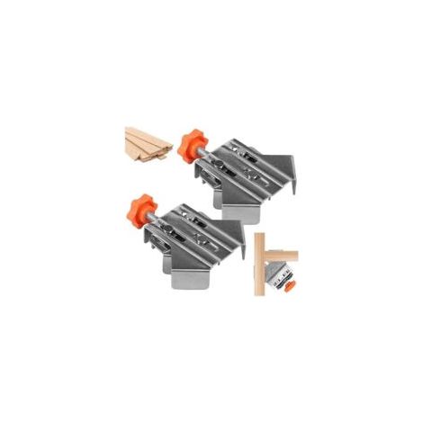 90°-Winkelklemme mit verstellbarer Schwenkbacke, Edelstahl, für Holzbearbeitung, Tischlerei, Schweißen und Rahmenbau - Crezuo (1/4)