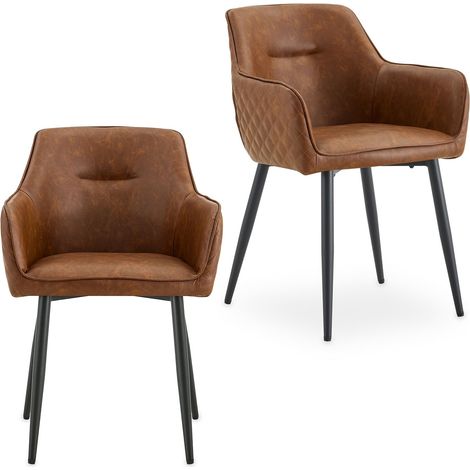 Lot de 2 chaises LISBON Brun (Lot de 2) (1/5)